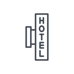 Hotel service line icon sign