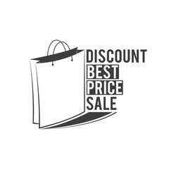 Shopping bag. Symbol for sale, discounts, promotions. Black Friday.
