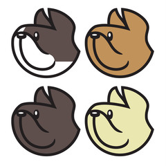 French Bulldog Face logo