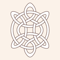 Celtic national ornament in the form of a ring. Vector image.