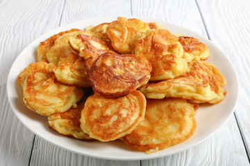 Apple Greek Yogurt Pancakes on plate