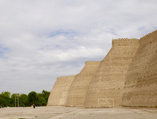 Fototapeta na wymiar Wall of Bukara fortress