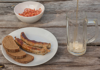 Beer party on outdoor