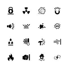 Influence icons - Expand to any size - Change to any colour. Flat Vector Icons - Black Illustration on White Background.