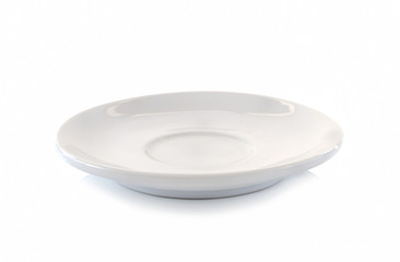 white dish close up isolated