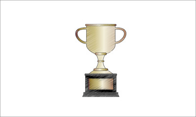 Bronze trophy of the champion cup