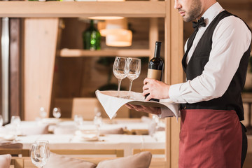 Fototapeta premium Waiter with tray