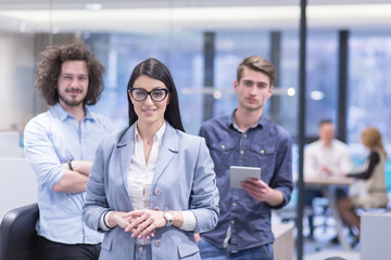 Portrait of a startup business team At A Meeting