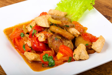 Chicken with vegetables
