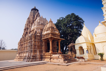 Jain temples of Khajuraho.  Eastern Group of Temples, Madhya Pradesh, India.