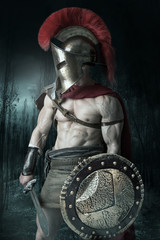 Fototapeta na wymiar Ancient soldier or Gladiator