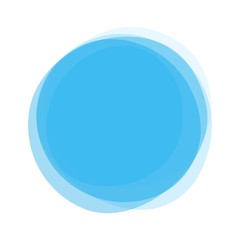 Runde ovale hellblaue Fläche mit transparentem Rand