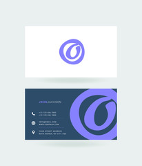 Letter O Logo with Business Card Template Vector.