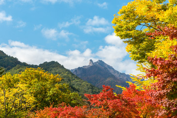 Seorak fall view in the morning light, Seoraksan National Park, South korea