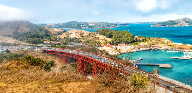 Golden Gate Bridge in Sausalito side