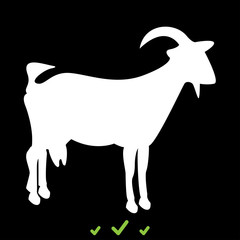 Goat it is white icon .