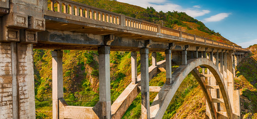 Beautiful view of Bixby Bridge in Big Sur, California