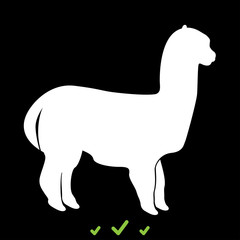 Alpaca it is white icon .