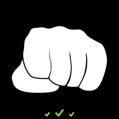 Fist it is white icon .