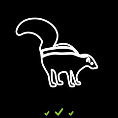 Skunk it is white icon .