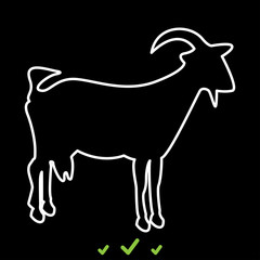 Goat it is white icon .