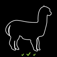 Alpaca it is white icon .