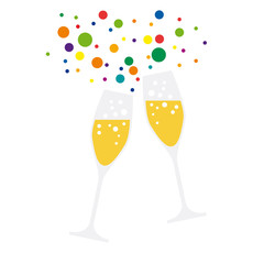 drink a toast to the party, vector background