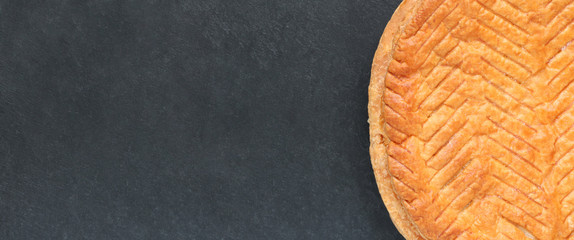 Galette des rois sur ardoise, carte, menu