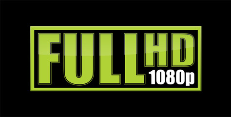 Full Hd 1080p green sticker