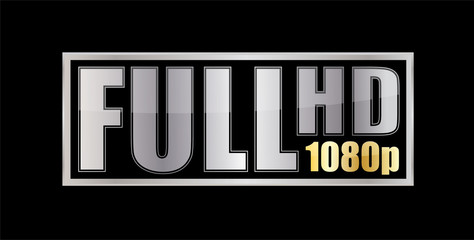 Full Hd 1080p silver sticker