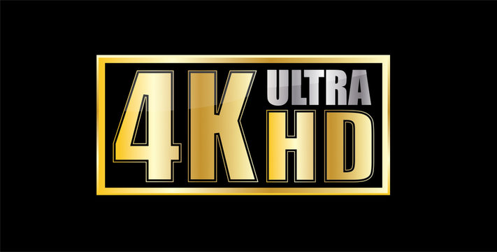 Ultra Hd 4k gold symbol