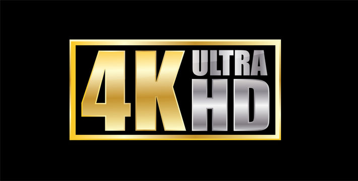 Ultra Hd 4k gold and silver sticker