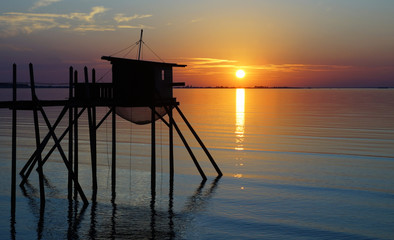 coucher de soleil sur l'île d'Oléron