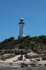 Lighthouse in Australia, seen from beach