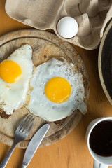 Fried Eggs on Black Bread