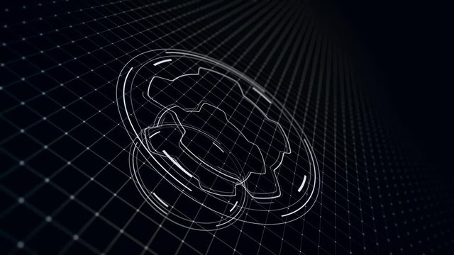 Looped background with technological element and visual effects.  Perfect for any type of videos.