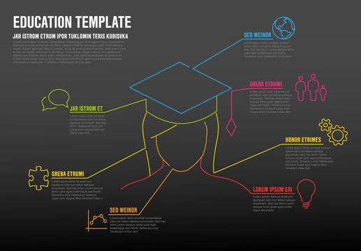 School education Infographic template