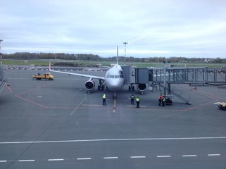 самолет перед вылетом