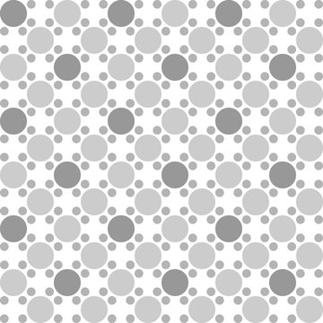 Abstract seamless pattern with circles on a white background