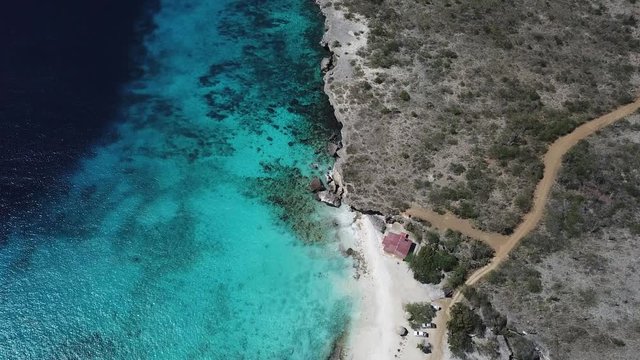 Bonaire island Caribbean sea coast lagoon video 