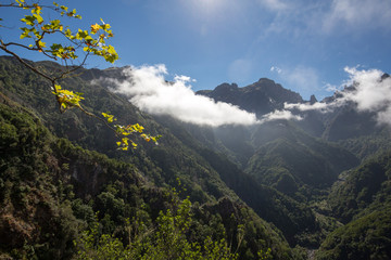 Pico do Arieiro seen from Balcoes Viewpoint, Ribeiro Firo, Madeira, Portugal