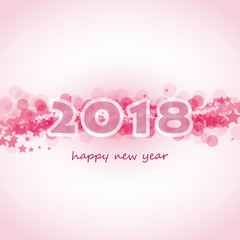 Best Wishes - Abstract Modern Style Happy New Year Greeting Card or Background, Creative Design Template - 2018