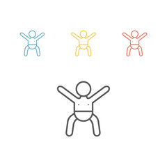 Baby line icon. Vector illustration for websites.