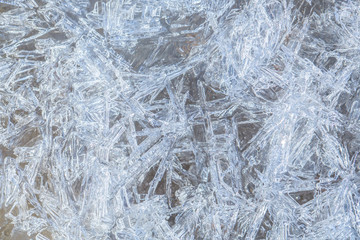 Background with ice frozen texture.