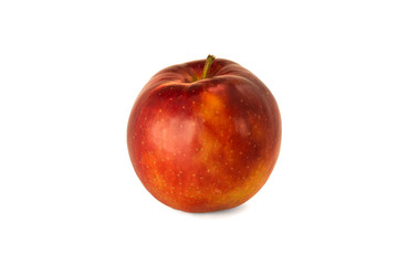 red ripe bright apples on a white isolated background
