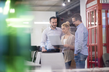 Business team Working With laptop in creative office