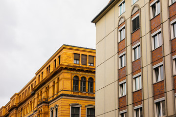Fototapeta na wymiar gdr buildings next to each other at east berlin