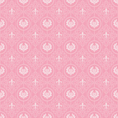 Seamless pattern for wallpaper, interior design. Pink background in vintage style. Vector image
