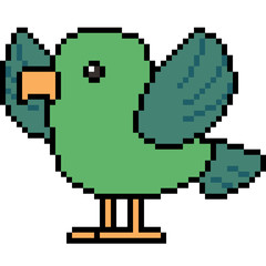 Fototapeta premium vector pixel art bird