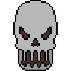 Obraz premium vector pixel art skull mask
